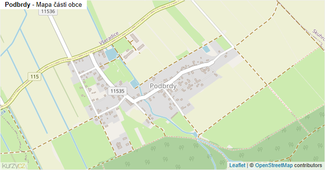 Podbrdy - mapa části obce