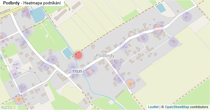 Podbrdy - mapa podnikání