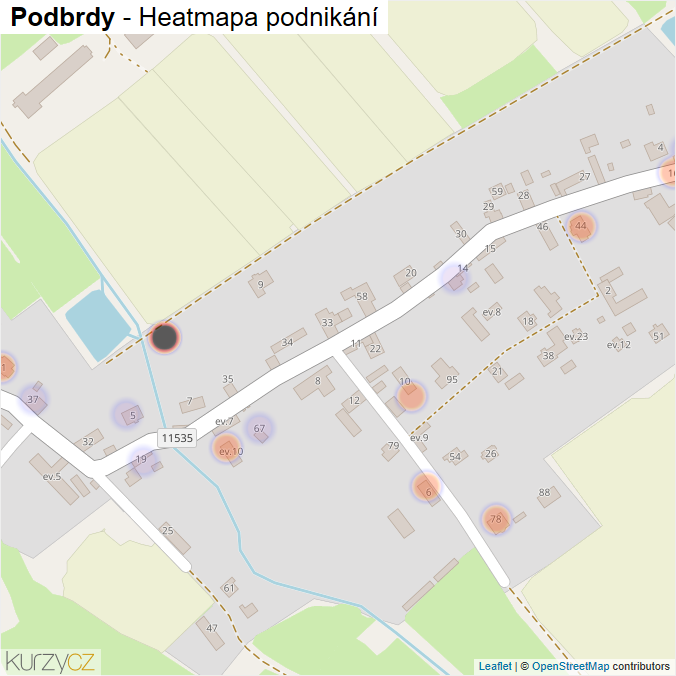 Mapa Podbrdy - Firmy v části obce.