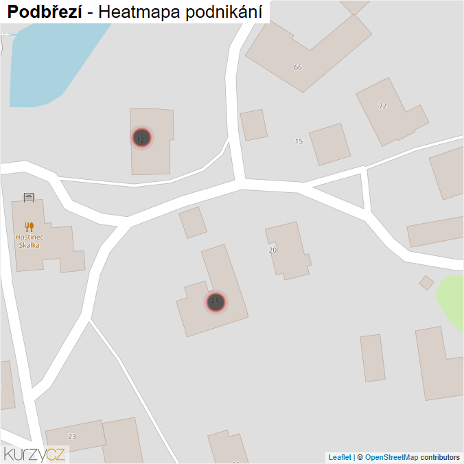 Mapa Podbřezí - Firmy v obci.