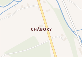 Chábory v obci Podbřezí - mapa části obce