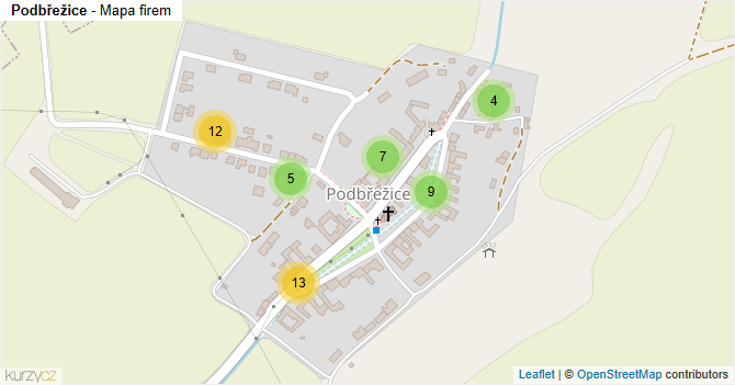 Podbřežice - mapa firem