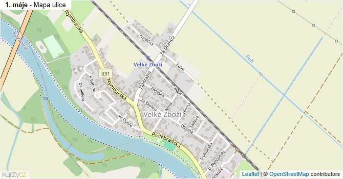 1. máje - mapa ulice