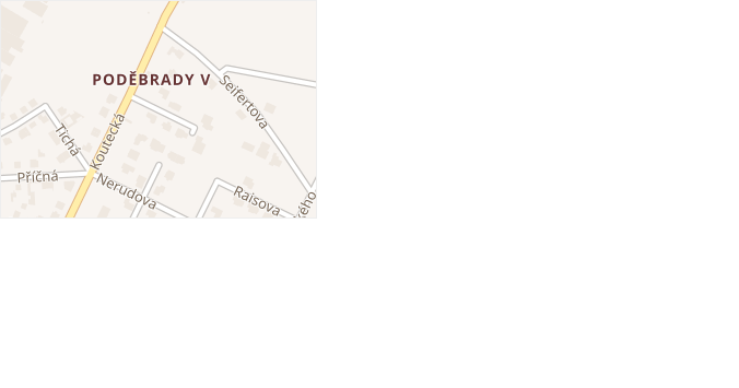 Arbesova v obci Poděbrady - mapa ulice