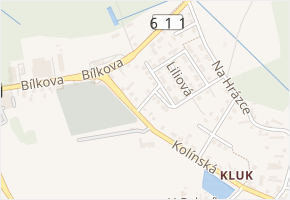 Azalková v obci Poděbrady - mapa ulice