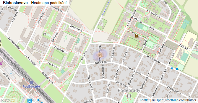 Blahoslavova - mapa podnikání