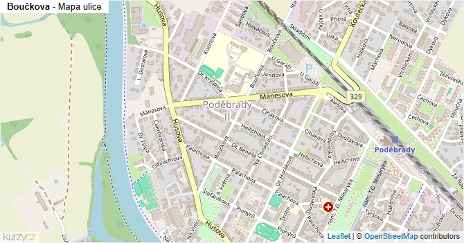 Boučkova - mapa ulice