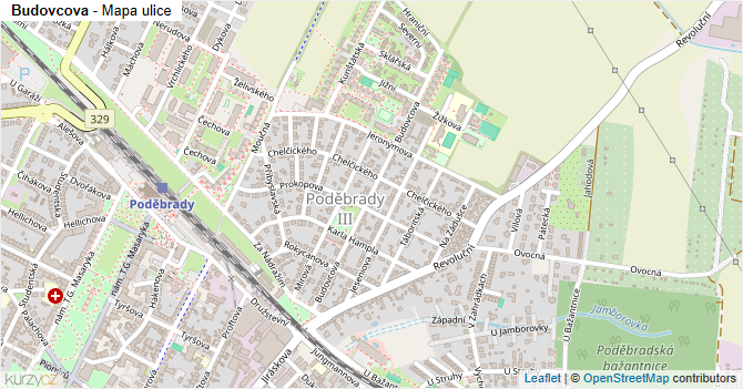 Budovcova - mapa ulice
