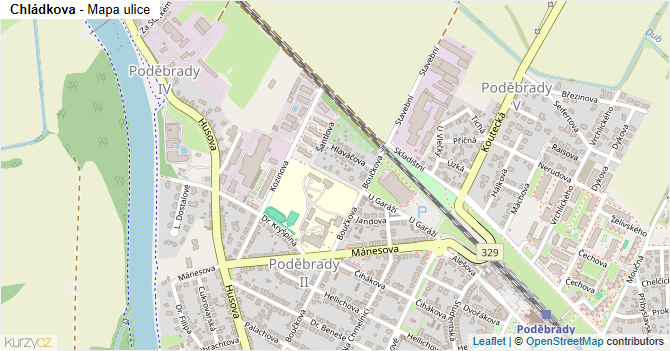 Chládkova - mapa ulice