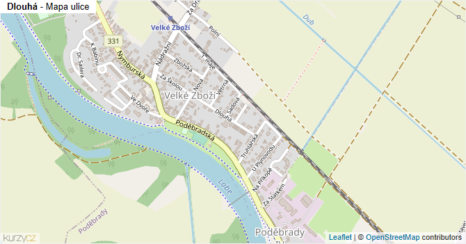 Dlouhá - mapa ulice