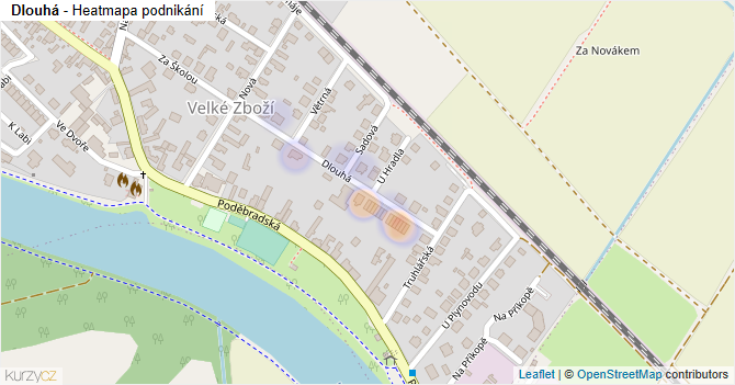 Dlouhá - mapa podnikání
