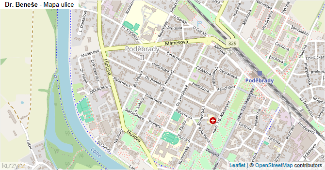 Dr. Beneše - mapa ulice