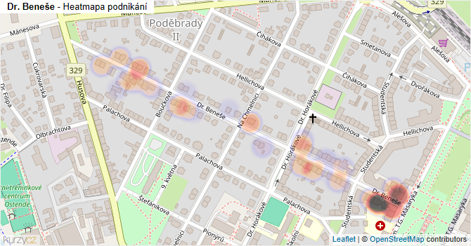 Dr. Beneše - mapa podnikání
