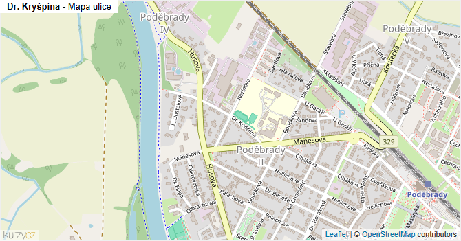 Dr. Kryšpína - mapa ulice