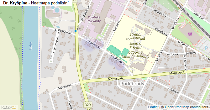 Dr. Kryšpína - mapa podnikání