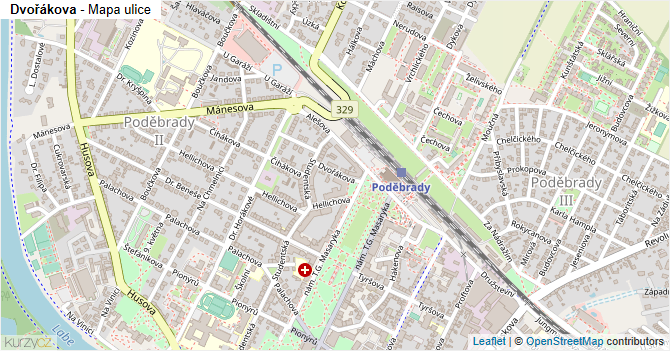 Dvořákova - mapa ulice