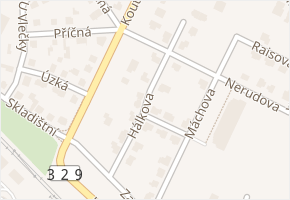 Hálkova v obci Poděbrady - mapa ulice