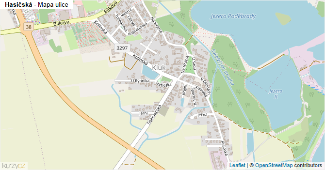 Hasičská - mapa ulice