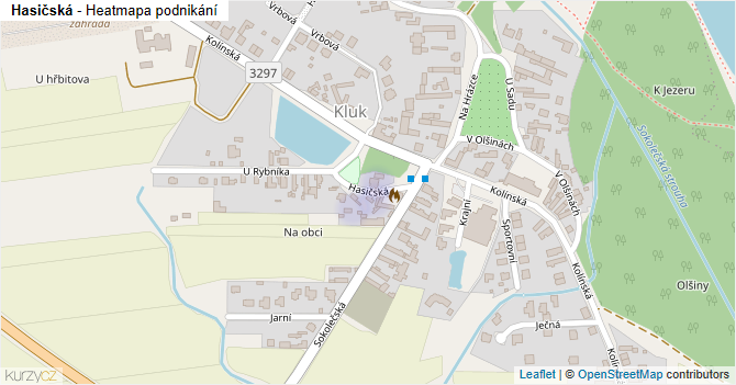 Hasičská - mapa podnikání