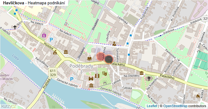 Havlíčkova - mapa podnikání