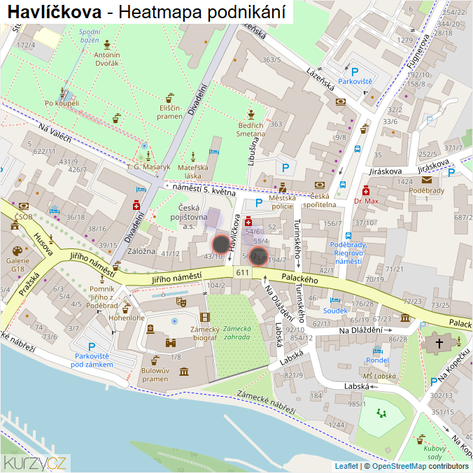 Mapa Havlíčkova - Firmy v ulici.