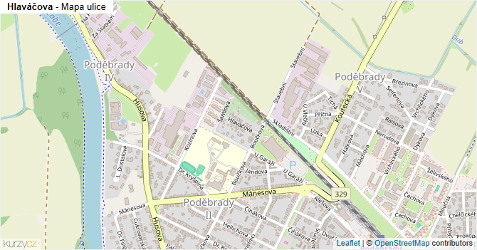 Hlaváčova - mapa ulice