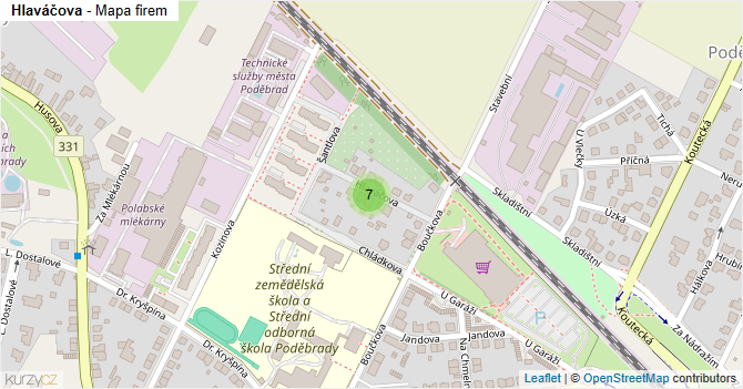 Hlaváčova - mapa firem
