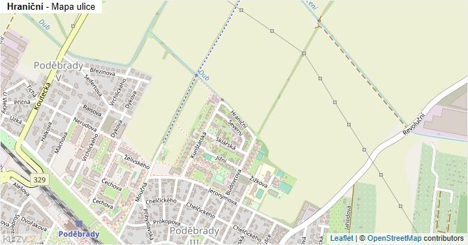 Hraniční - mapa ulice