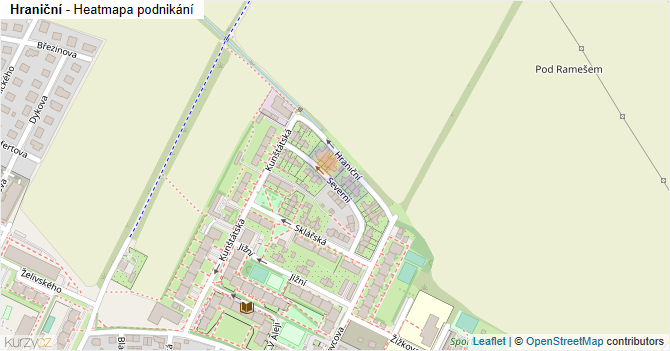 Hraniční - mapa podnikání