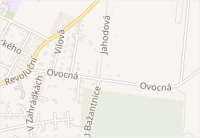 Jahodová v obci Poděbrady - mapa ulice