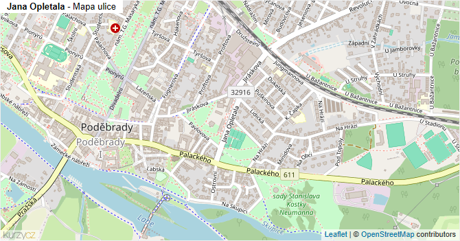 Jana Opletala - mapa ulice