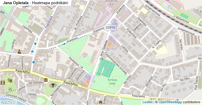 Jana Opletala - mapa podnikání
