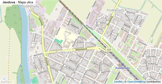 Jandova - mapa ulice