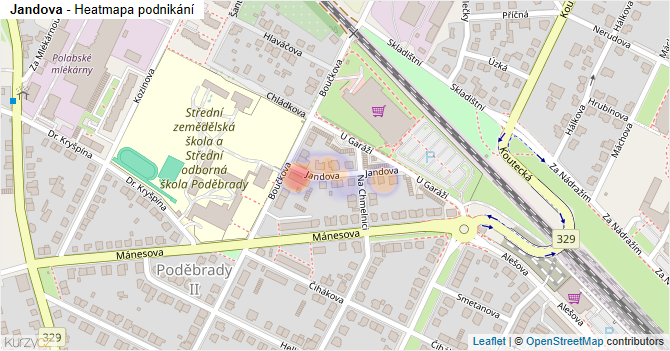 Jandova - mapa podnikání