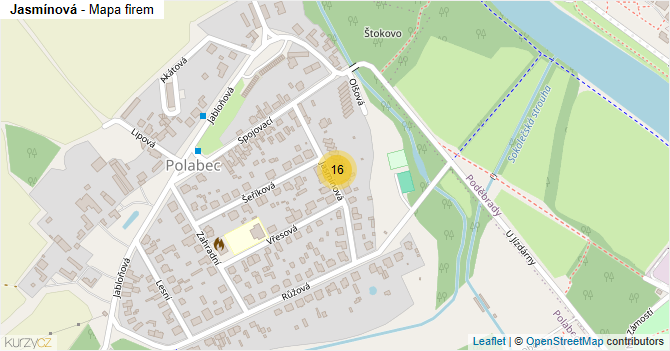 Jasmínová - mapa firem