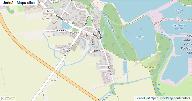 Ječná - mapa ulice