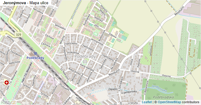 Jeronýmova - mapa ulice