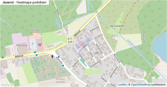 Jezerní - mapa podnikání