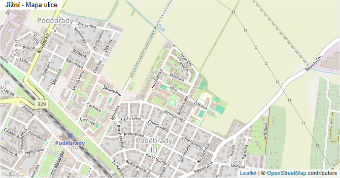 Jižní - mapa ulice