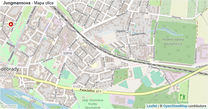 Jungmannova - mapa ulice
