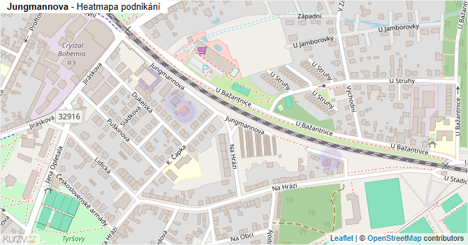Jungmannova - mapa podnikání