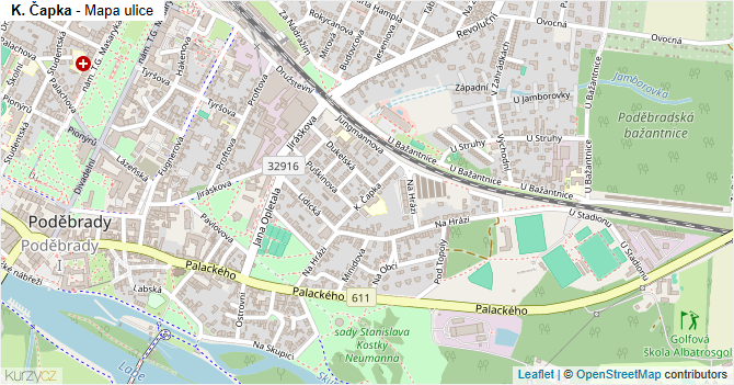 K. Čapka - mapa ulice
