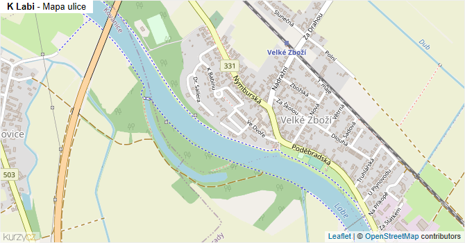 K Labi - mapa ulice