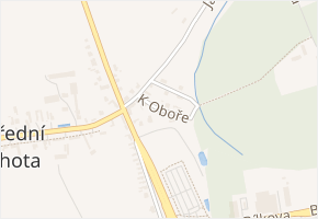 K Oboře v obci Poděbrady - mapa ulice