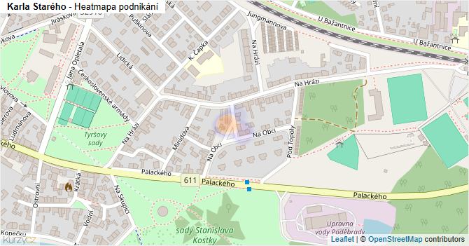 Karla Starého - mapa podnikání