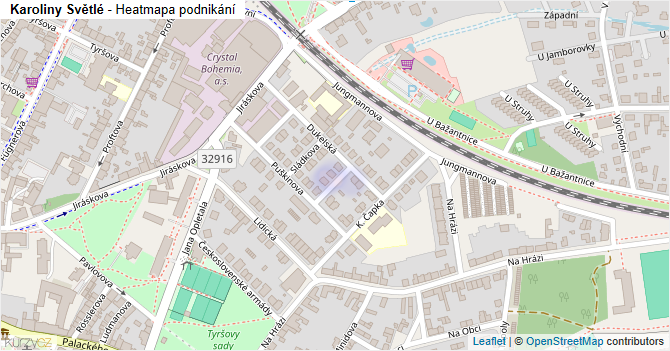 Karoliny Světlé - mapa podnikání