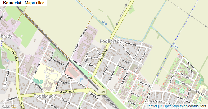 Koutecká - mapa ulice