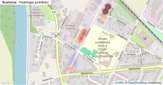 Kozinova - mapa podnikání
