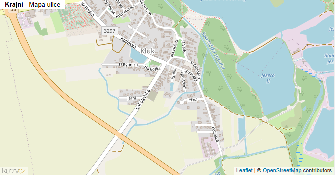 Krajní - mapa ulice
