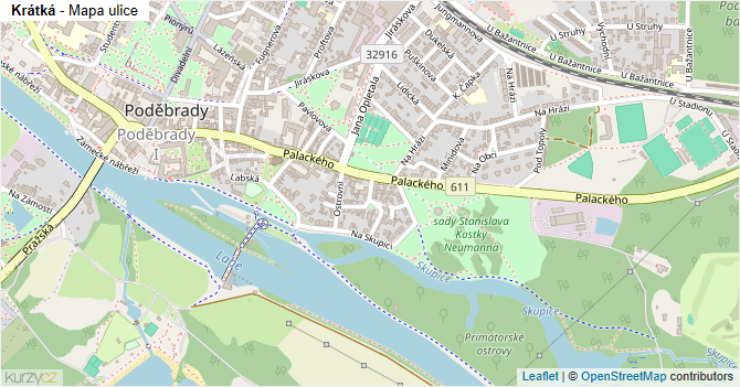 Krátká - mapa ulice